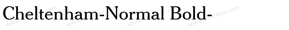 Cheltenham-Normal Bold字体转换